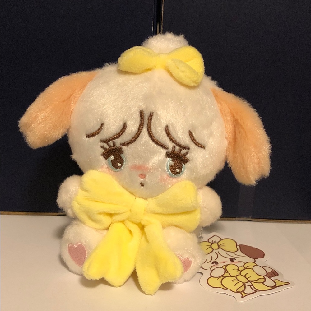 mikko illustrations mikko characters Souffle Mascot HUG Ribbon Plush 🐶💛✨✨🎀🎀